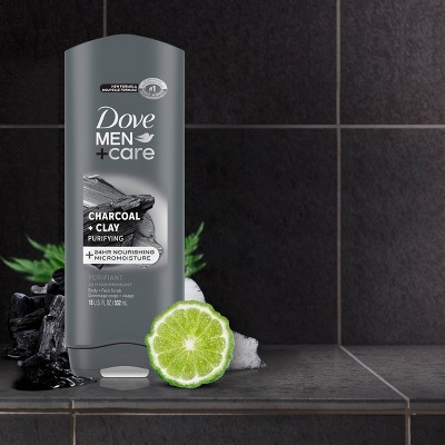 Dove Men+Care Elements Charcoal + Clay Micro Moisture Purify + Refresh Body Wash - 18 fl oz_2