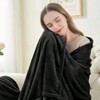 King Size Blanket, Luxury Plush Fleece Throw, 108x90 Inches, Super Soft Warm, All Seasons, Black - 3 of 4