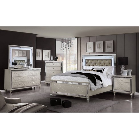 Mirrored best sale nightstands target