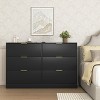 KTMBDW 6 Drawer Dresser for Bedroom, Modern Chest of Drawers, Wood Storage Double Dresser with Deep Drawers for Living Room, Hallway, Entryway - 2 of 4