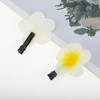 Unique Bargains Plumeria Hair Clip Yellow White 2 Pcs - 3 of 4
