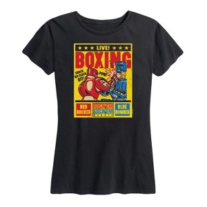 Women's - Rock 'Em Sock 'Em Robots - Live Boxing Poster Short Sleeve Graphic T-Shirt - 1 of 4