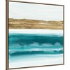 Amanti Art 30"x30" Abstract Gold Emerald Beach III by Chris Paschke Framed Canvas Wall Art Print: Modern Decor, Polystyrene Frame - 2 of 4