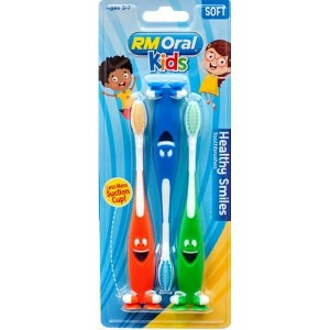 Rm Oral Kids Healthy Smiles Suction Cup Toothbrush Soft, 3 Ct - 1 of 4