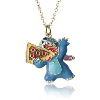 Disney Stitch Pizza Blue Enamel Character Pendant