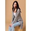 WEST K Women's Karla Long Oversized Waffle Knit Cardigan with Pockets - 3 of 3