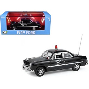 1949 Ford Custom Police Car "Chicago Police Department" Black 1/64 Scale Diecast Model Cars by Greenlight - 1 of 4
