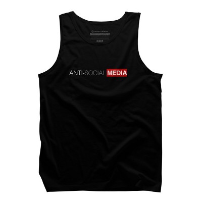Men's Design By Humans Anti-Social Media By TWiP Tank Top