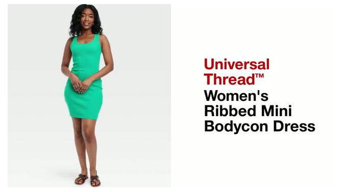 Women's Ribbed Mini Bodycon Dress - Universal Thread™ , 5 of 8, play video