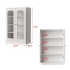 FUFU&GAGA Wooden Glass - Door Display Cabinet Storage Cabinet- 4 - Shelf Organizer for Kitchenware & Decor Accent Cabinet - 3 of 4