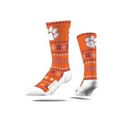 NCAA Clemson Tigers Holiday Sweater Crew Socks