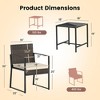 Costway 3pcs Patio Furniture Set Heavy Duty Cushioned Wicker Rattan Chairs Table - 4 of 4