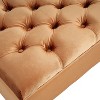 Okak Luxury Storage Ottoman Bench with Button-Tufted Upholstered Rectangular Long Storage Footrest Stool for Living Room,Entryway,Bedroom, Orange - 4 of 4