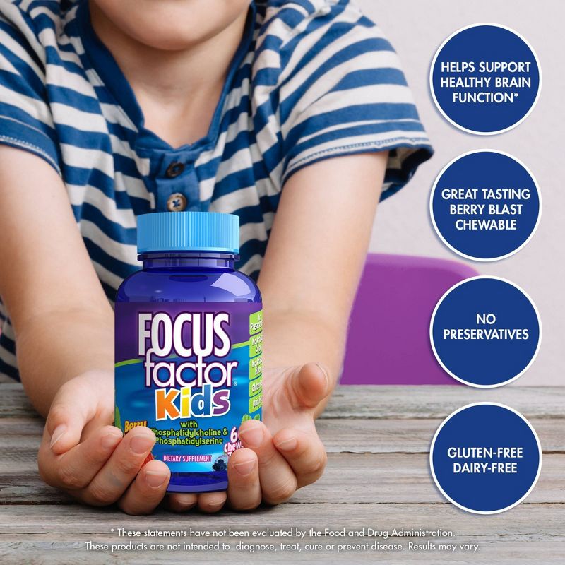 Focus Factor Kids&#39; Vitamin Supplements - 60ct, 3 of 6