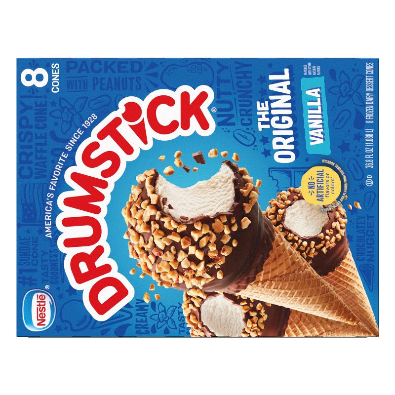 Nestle Drumstick Vanilla Ice Cream Cone - 8ct, 4 of 18