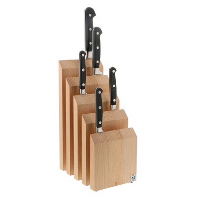 Natural Beechwood 10-Slot Upright Magnetic Knife Block