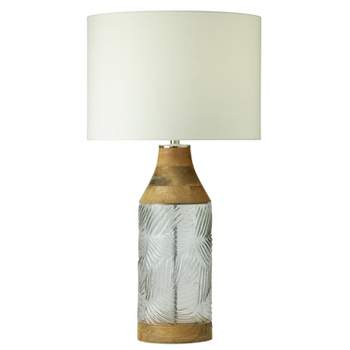 River of Goods 26" Ronin Glass and Mango Wood Table Lamp