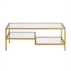  Metal Ada Double Shelf Coffee Table in Gold - Henn&Hart - 4 of 4