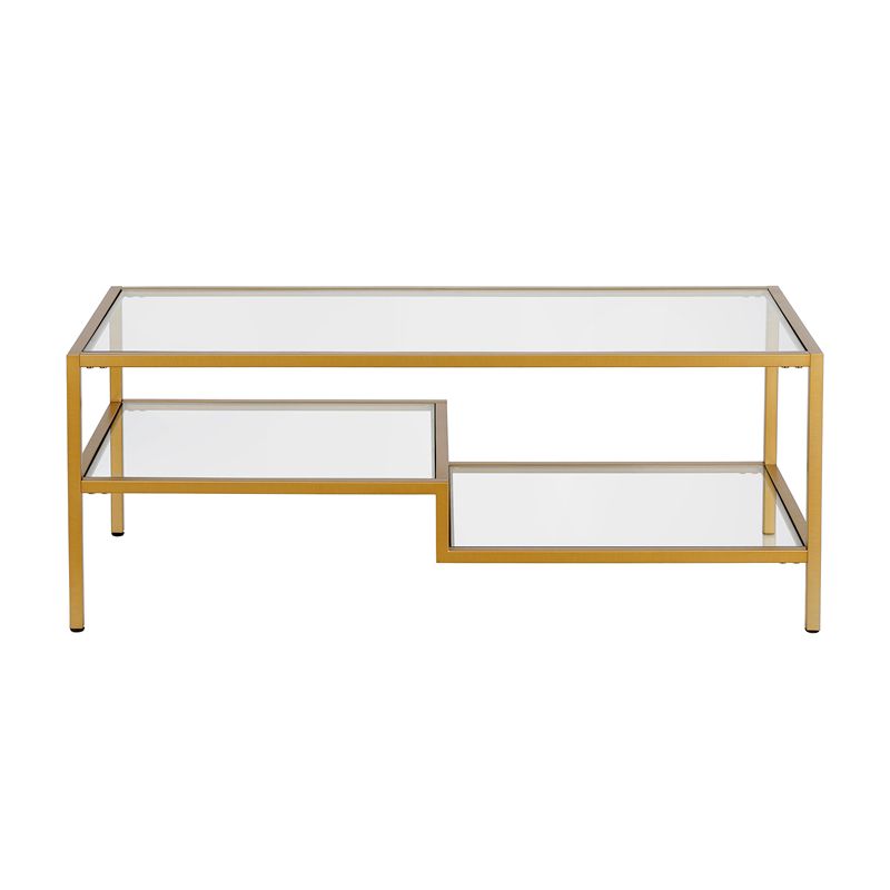  Metal Ada Double Shelf Coffee Table in Gold - Henn&Hart, 4 of 11