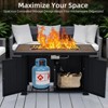 44 Inch Propane Fire Pit Table, 50000BTU Rectangle Fire Table with Cover & Rain Cover, Sturdy Steel and Iron Fence Surface, CSA Safety Certified - 4 of 4