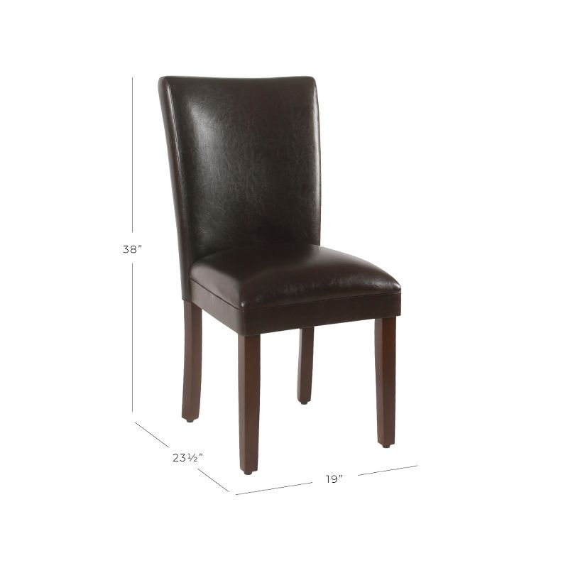 Set of 2 Parsons Dining Chair Faux Leather - Homepop, 2 of 11