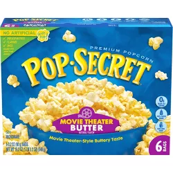 Pop Secret Movie Theater Butter Microwave Popcorn - 6ct