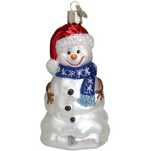 Old World Christmas Blown Glass Ornament for Christmas Tree, Happy Snowman - 1 of 2