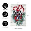 Evergreen Candy Cane Swag Garden Burlap Flag - 2 of 4