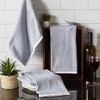Design Imports  Terry Solid Chambray Dishtowel Set 3 Piece, 18X28", French Blue - 4 of 4