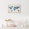 16" x 24" Mapamundi New Worlds v2 Maps and Flags Unframed Canvas Wall Art in Blue - Oliver Gal: Rustic Style, Digital Art Subject - 3 of 3