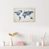 16" x 24" Mapamundi New Worlds v2 Maps and Flags Unframed Canvas Wall Art in Blue - Oliver Gal - image 3 of 3
