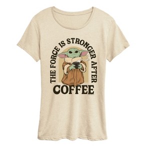 Women's - Star Wars - Force Stronger Coffee Short Sleeve Graphic T-Shirt - 1 of 4