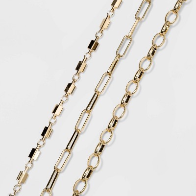 Shiny Chain Anklet Set - Wild Fable™ Gold