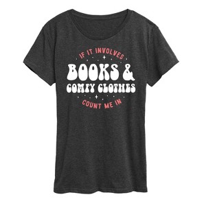 Women's - Instant Message - Books Comfy Clothes Short Sleeve Graphic T-Shirt - 1 of 4
