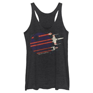Womens Star Wars Death Star Streaks Racerback Tank - 1 of 4
