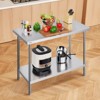 VEVOR Stainless Steel Prep Table, 24 x 48 x 34 Inch, 800 lbs Load Capacity, Heavy Duty Metal Worktable with 3 Adjustable Height Levels - 2 of 4