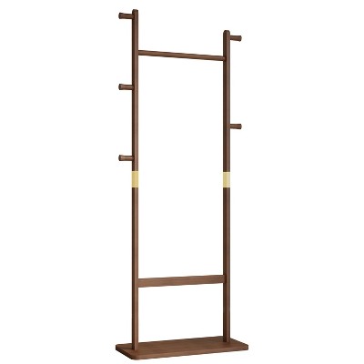 OUTSUPPLY Solid Wood Coat Rack, Easy Assemble, Space-Saving for Bedroom, Entryway, Living Room, Durable & Stylish