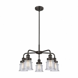Canton - 5 Light Stem Hung Chandelier In Industrial Style-14.5 Inches Tall and 23.25 Inches Wide - 1 of 1