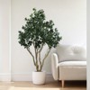 KWPZQEB 7.2FT Tall Artificial Silk Tree, Large Potted Faux Tree with Lifelike Leaves & Plastic Nursery Pot for House, Living Room, Office, Home Decor - 3 of 4