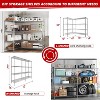 HOMDOX 4-Tier Heavy Duty Metal Storage Rack, 72"W x 18"D x 60"H Adjustable Wire Metal Shelves for Storage, 1600LBS Free Standing Storage Shelf Units - 2 of 4