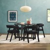 Saracina Home 5pc Round Dining Table Set with Fully Upholstered Solid Wood Chairs - 3 of 4