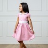 Hope & Henry Girls'  Short Sleeve Sateen Dress with Peter Pan Collar, Toddler - 2 of 4