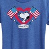 Women's - Peanuts - Snoopy Since 1776 Flag Heart Short Sleeve Graphic T-Shirt - 2 of 4