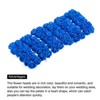 Unique Bargains Mini DIY Craft Decoration Artificial Rose Flower Head 72 Pcs Bright Blue - 4 of 4