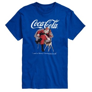 Men's - Coca Cola - Sitting Santa Short Sleeve Graphic T-Shirt - 1 of 4