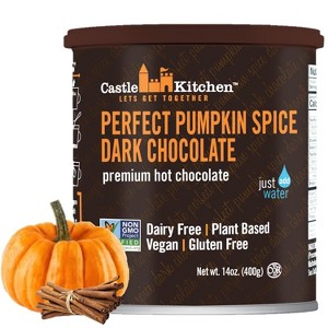 Castle Kitchen Pumpkin Spice Hot Chocolate (14 oz)-Dairy Free, Vegan Hot Cocoa Mix made With Decadent Dark Chocolate-No Artificial Sweeteners - 1 of 4