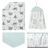 Sweet Jojo Designs Boy or Girl Gender Neutral Unisex Baby Crib Bedding Set - Sloth Blue Grey and Green 4pc - 2 of 4