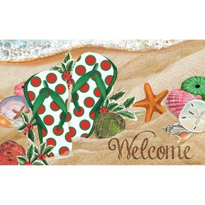 Briarwood Lane Doormat 30x18 Indoor Outdoor Coastal Christmas Beach For Christmas Doormat - 1 of 4