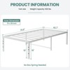 Lusimo 18 Inch Bed Frame Easy Assembly Metal Platform Bed with Steel Slat Support All Sizes - 3 of 4