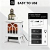 ChicFurnit Indoor Fireplaces 18" Freestanding Fireplace Fireplace Heater with Realistic Flames for Indoor Living Room, White, 14.8"*9"*17.3" - 3 of 4